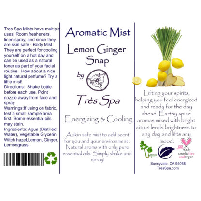 Aromatic Mist by Tres Spa Lemon Ginger Snap