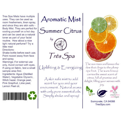 Aromatic Mist by Tres Spa Summer Citrus
