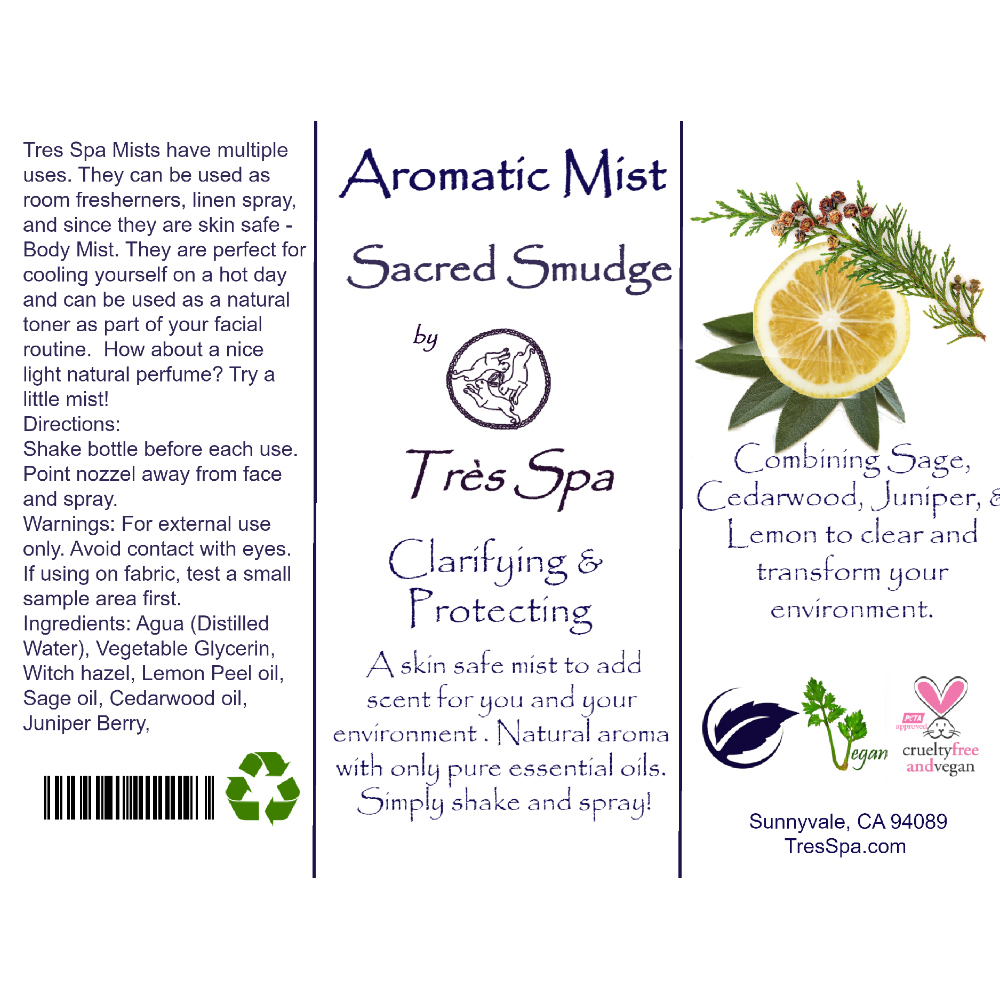 Très Spa Aromatic Mist – Sacred Smudge - Tres Spa Store