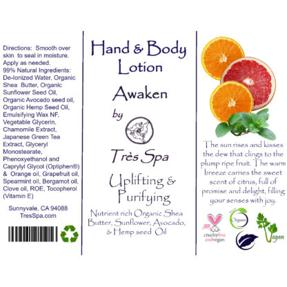 Organic Body Lotion by Tres Spa Awaken
