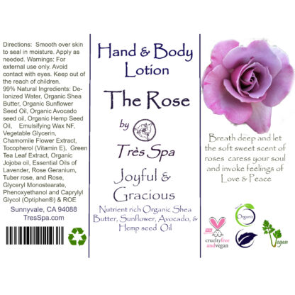 Organic Body Lotion by Tres Spa Rose