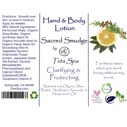 Organic Body Lotion by Tres Spa Sacred Smudge