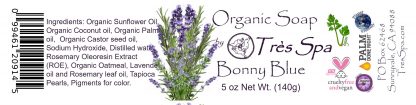 Tres Spa Organic Soap - Bonny Blue