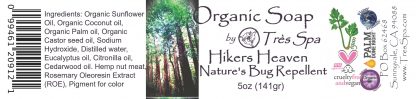 Tres Spa Organic Soap - Hikers Heaven