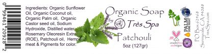 Tres Spa Organic Soap - Patchouli