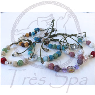 Tres Spa Crystal Harmony Aromatherapy Bracelets Adjustable