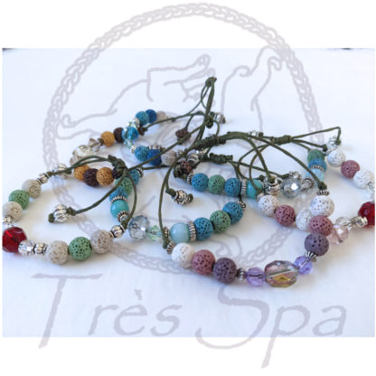 Tres Spa Crystal Harmony Aromatherapy Bracelets Adjustable