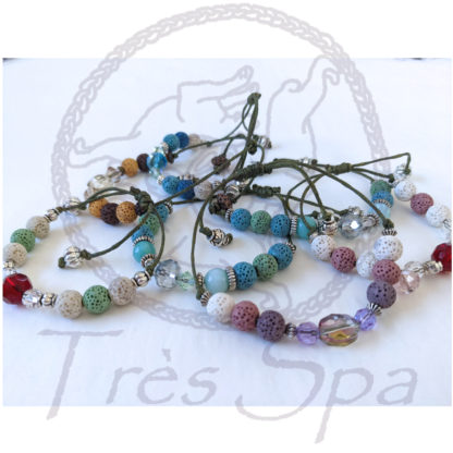 Tres Spa Crystal Harmony Aromatherapy Bracelets Adjustable
