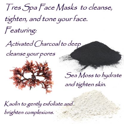 Tres Spa Face Mask Moss and Charcoal