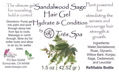 Tres Spa Hair Gel Sandalwood Sage