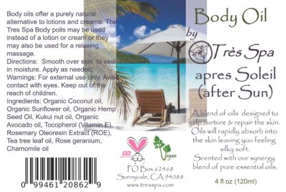 aPres Soleil (After Sun) Body Oil by Tres Spa